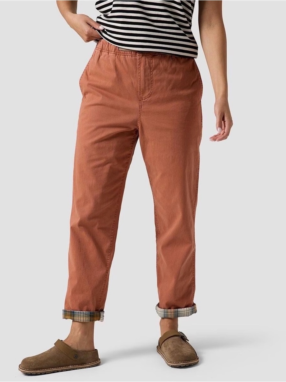 Backcountry Venture Daily Flannel Lined Pants Rust Brown Women's